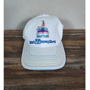 Disney Walt Disney World Rainbow Logo Hat Adjustable Magic Kingdom